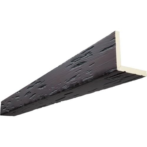 Timberthane Pecky Cypress Faux Wood Beam, 2-Sided (L-Beam), 4"W x 10"H x 96"L, Sangria Finish