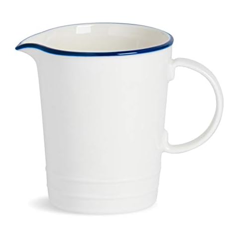 Nicola Spring Jarrita para Leche - Estilo rústico - Blanco/Azul - 300 ml Cover