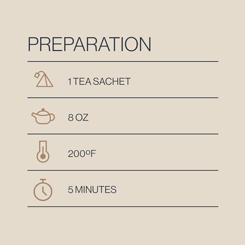 Rishi Tea Lavender Mint Herbal Tea - Organic, Caffeine Free Sachet Bags, Calming Lavender with Peppermint & Sage - 15 Count (Pack of 1)