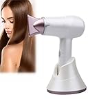 Secador de cabello profesional con boquilla de 360 ​​°: el termostato de 57 °C protege el cabello del daño por calor mientras se seca rápidamente. La función de iones negativos suaviza el estrato córneo y retiene la humedad, haciendo que el cabello sea más suave, saludable y menos estático. Ideal para viajes, acampar al aire libre, gatear, nadar, pruebas de pintura, cuidado de mascotas, crianza de los hijos y más.