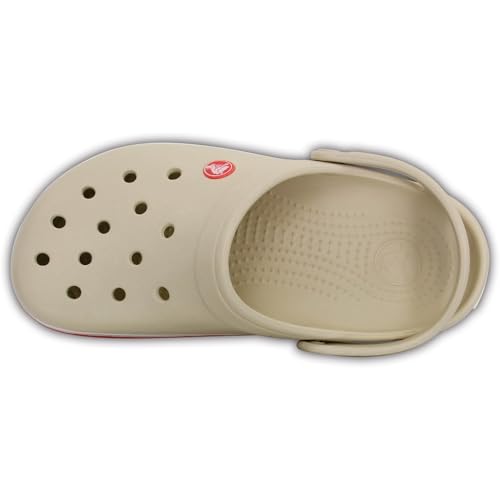 Crocs Unisex Men's and Women's Crocband Clog, Stucco/Melon, 9 Women/7 Men4