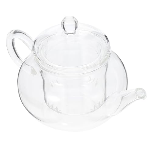 ULTECHNOVO Tetera De Vidrio De Borosilicato Con Infusor Desmontable Resistente Calor y Frío Para Hierbas y Medicinal Para Hogar y Oficina