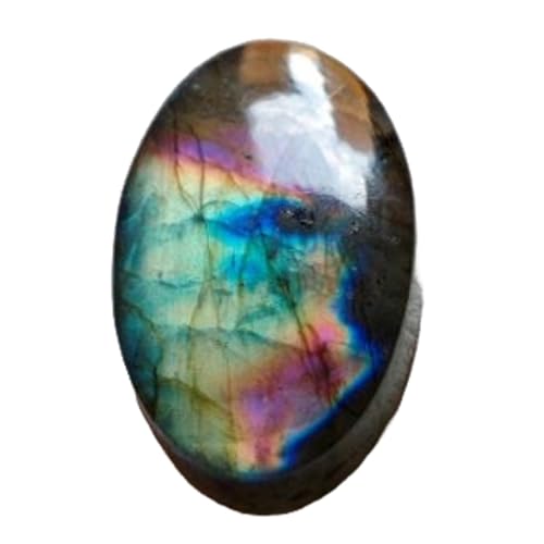 Labradorite naturelle pierre gemme ovale 35x20x8mm cabochon en vrac pour collier et bague DIY