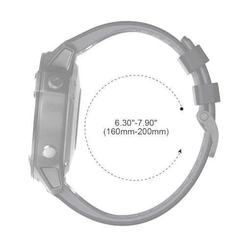 Bracelet silicone 20mm pour Garmin Fenix 7S 6S 5S et versions Pro - 7