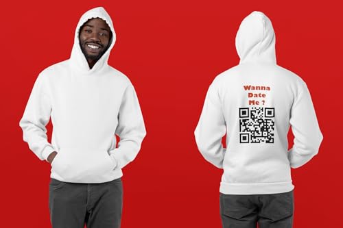 Personalized QR code Wanna Date Me Unisex Hoodie/Viral Instagram Hoodie/Scan Me Social Media Hoodie4