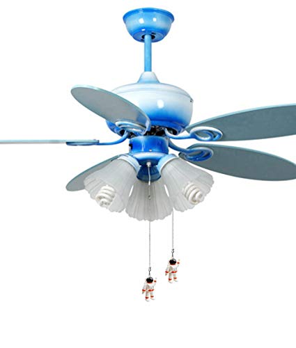 Image of Ceiling Fan Pull Chain Extender with Spaceman Charm - 12-Inch Decorative Fan Chain Pulls & Ball Connector (Dangler Pendant Accessories) (Orange)