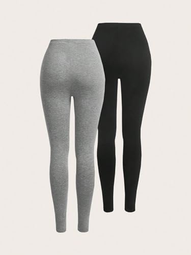 Floerns Girl's 2 Pcs High Waist Soft Tights Skinny Workout Leggings Pants2