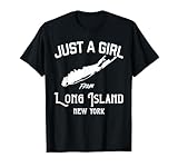 Long Island New York Souvenir for Women, Girl, Wife Map T-Shirt