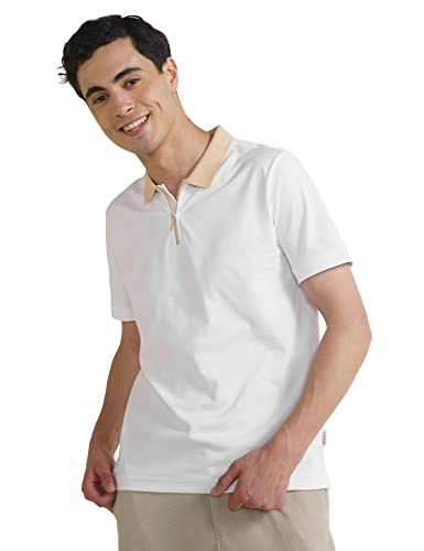 Image of DAMENSCH Constant Men's All-Degree Thermoregulating Pique Contrast Neck Polo T-Shirt