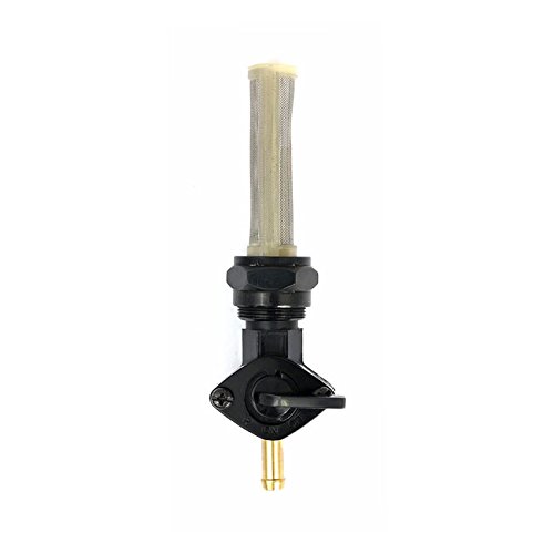 Rubinetto Serbatoio Benzina Old Style Nero, Attacco Inferiore per Compatibile con HARLEY - Davidson XL B.T Attacco NPT da 13/16" e Dado di Raccordo da 22 mm
