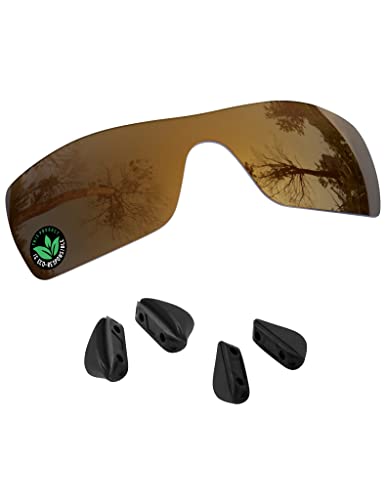 Image of Raydi Polycarbonate Replacement Lenses & Nosepads for Oakley Turbine Rotor OO9307 Rectangular Sunglasses