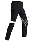 xtuwkzo Pantaloni Funzionali Uomo Zip off Trekking Antivento Estate Uomo Pant Trekking Asciugatura Rapida Pantaloni all