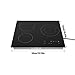 Electric Ceramic Cooktop, 3 Burners Built-in Radiant Electric Stove Top, Induction Cooker with Timer, Child Safety Lock, Sensor Touch Control for Home Kitchen Apartment(No Plug) 110V