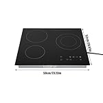 3 Burner Electric Cooktop, 2600W Portable Electric Stove Cooktop with LED Display, Built-in Ceramic Cook top with 9 Power Levels for Kitchens,Cabins,Snack Bars. - Image 5