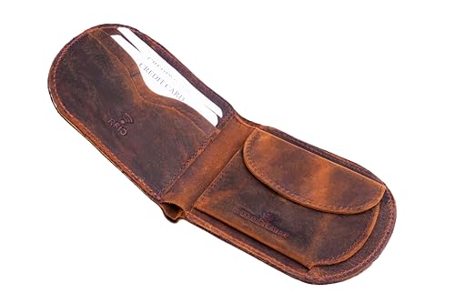 Mens RFID Blocking Bifold Wallet, Genuine Leather RFID-Blocking Card Holder Wallet for Men with Coin Pocket, Minimalist Slim Billfold Men’s Wallet, Gift for Him, Brown2