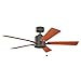 Protruding Mount, 5 Walnut Blades Ceiling fan, Bronze/Dark - KICHLER 330242OZ