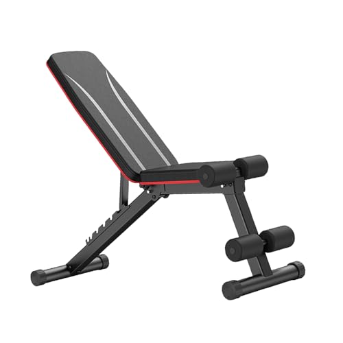 Silla de fitness de doble uso con inclinación/declinación, banco profesional for press de banca y tabla de abdominales, silla de pesas con respaldo ajustable de 8 posiciones.