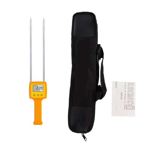 デジタル穀物メーター 大型ディスプレイ 穀物湿度計 ダブルプローブ 滑り止めハンドル付き 小麦 コーン 豆 ピーナッツ用