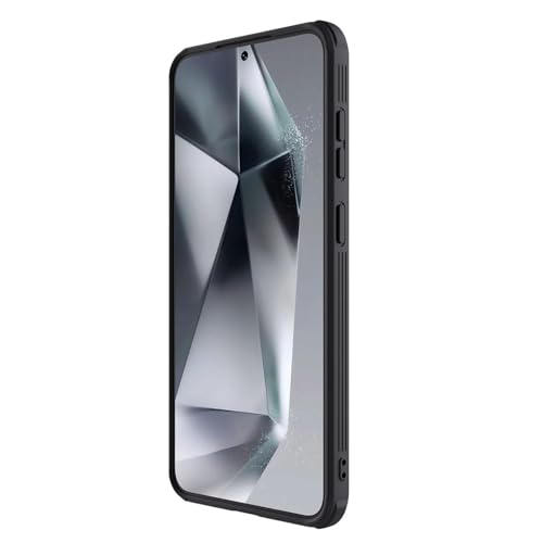 Image of Nilkin Classic Series Compatible for Samsung S25 Plus Case with Camera Cover, [Camera Lens Protector] [Scratch-Resistant] [360 Full Protection] Shockproof Slim Phone Case (Black, S25-Plus)