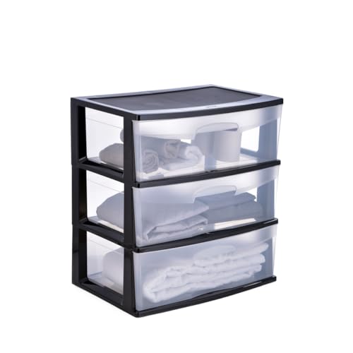 La mejor selección de Cajonera de Plastico Walmart los 5 mejores. 50 Italhome Cajonera De Plástico, Cajonera Desarmable Organizador Multiusos De Color Negro Con 3 Cajones Grandes Transparentes Rino