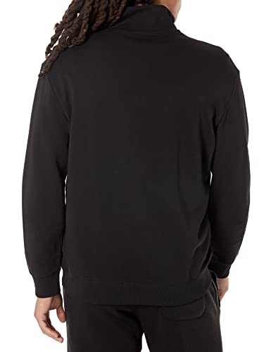 HUGO Men's Square Logo Quarter Zip Cotton Sweatshirt2