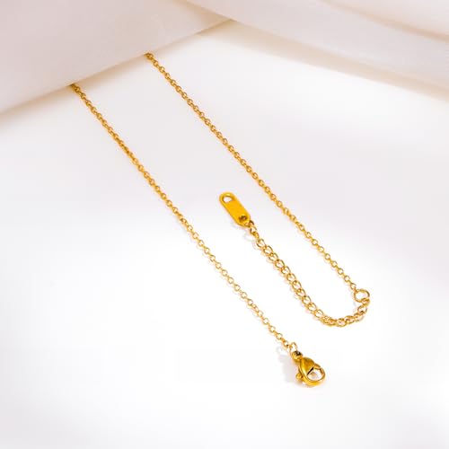 Image of Rubans Demi Fine Stainless Steel Necklace Chain Link Gift for Women & Girls