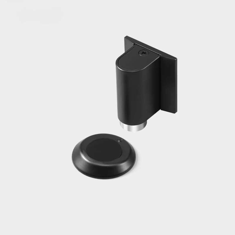 DIVYA LUX Magnetic Door Catch – Brushed Metal Finish, Heavy-Duty Magnetic Hold, Modern Pull-to-Release Latch for Homes, Offices & Commercial Use (Brushed Black)