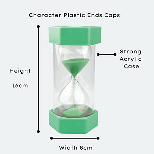 Tink n Stink Sand Timers for Children  Colourful Hourglass Sand Timers for Classrooms, Home, Brushing Teeth, Gamer Timer (Green 1 Minute Timer)