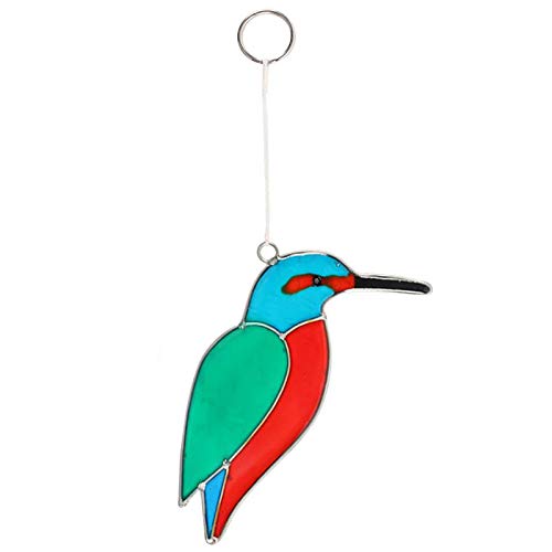 Jones Home & Gift Kingfisher Bird Colourful Hanging Suncatcher Kitchen Window Garden Decorative Mobile
