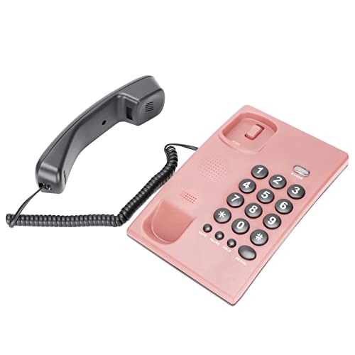 Teléfono de escritorio con cable y doble auricular magnético miniatura 6