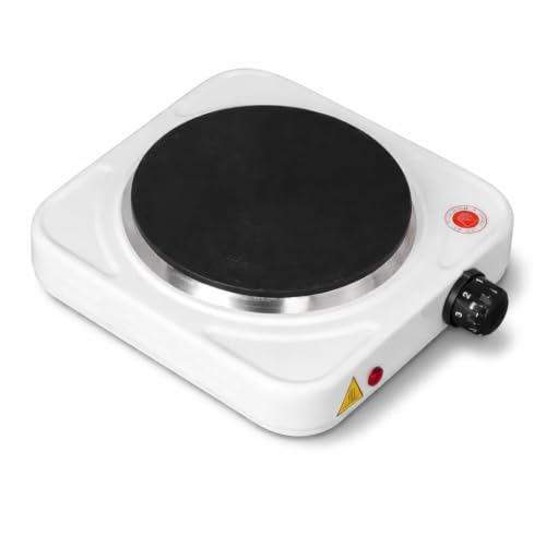 Image of Portable Electric Hot Plate 1000W Single Burner Compact Stove with Adjustable Temperature Control, Lightweight Cooking Plate for Travel, Office, Hostel, Camping & Quick Heating