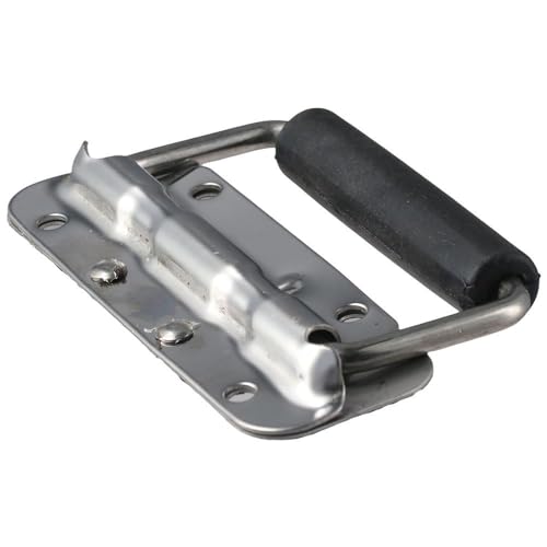 Image of 2pcs Spring Loaded Case Handle, 304 Stainless Steel Surface Mount Chest Handle with Rubber Grip,120mm