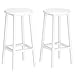 VASAGLE Set di 2 Sgabelli da Bar, Sedie da Cucina, Struttura in Metallo, Montaggio Facile, Alto 65 cm, con Poggiapiedi, per Cucina, Soggiorno, Sala da Pranzo, Bianco Nuvola LBC032WB01 immagine