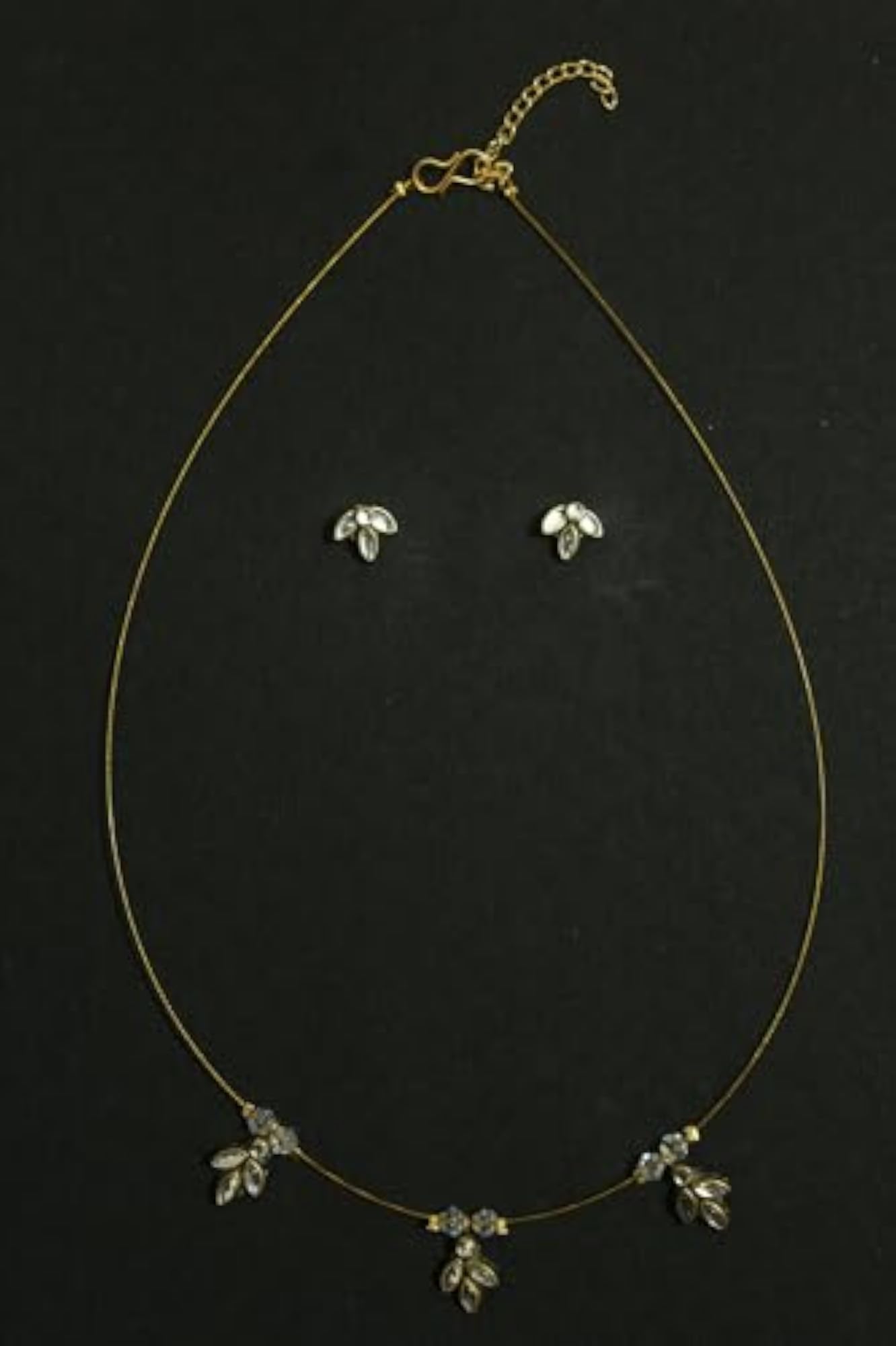 Women's Invisible Chain and Earring Set, Elegant Design