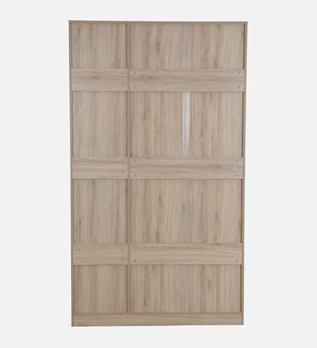 Image of Mintwud Pepperfry Engineered Wood Wardrobe with 3 Doors, 3 Drawers & 2 Hanging Rod | Wooden Almirah Cupboard for Clothes Storage Organizer for Living Room Bedroom Furniture (French Oak Finish)