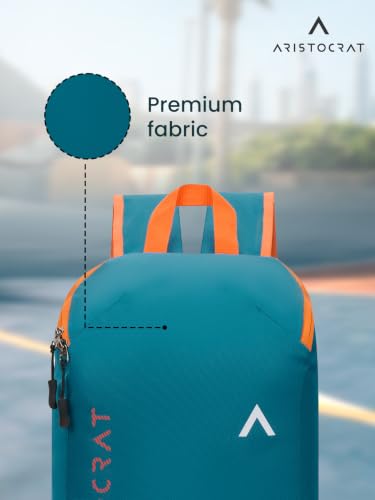 Image of Aristocrat Berry 11L Casual Daypack with Adjustable Shoulder Straps, Lightweight, Durable Premium Polyester Backpack, Single Compartment & Reverse Zipper, For Men & Women, Dark Teal