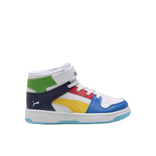 Image of PUMA Kids' Rebound Layup Mid Hook and Loop Sneakers