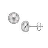 925 Sterling Silver Freshwater Cultured Pearl Handpicked AA-Quality Earrings (8-9mm) (Dyed-grey) Deal