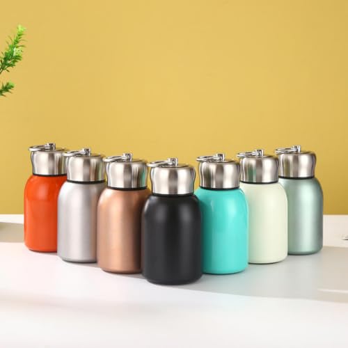 Image of SIPHORA Mini Flask 300ml | Vacuum Insulated Tumbler | Stainless Steel | Leakproof Travel Mug for Hot & Cold Beverages | Double Wall Vacuum Flask for Office, School, Gym & Travel (Brown)