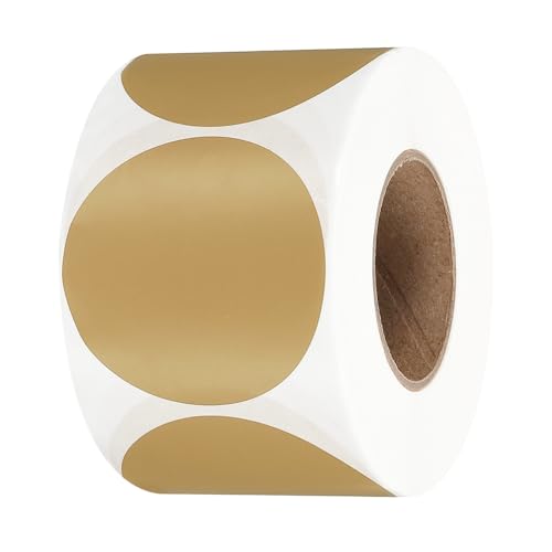 Étiquettes thermiques rondes 2 pouce couleur marron au format rouleau 600pcs