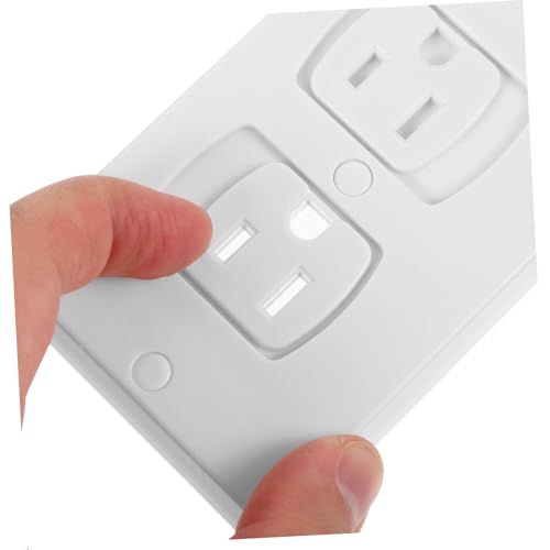 Cache-prises électriques Yardwe lot de 10 avec vis sécurité murale enfant