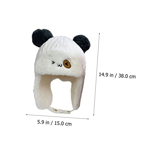 Boy Girl Boy Hat Winter Hat Earflaps Thunder Cap Beanie Comfortable Stylish White3