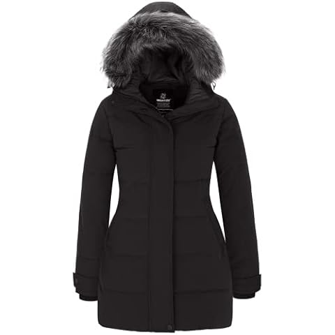 Wantdo Women's Winter Puffer Coat with Hood Cover