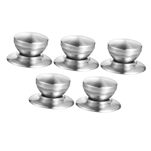 GRIRIW 5 Piezas Abalorios de Olla Salpicaduras de microondas Botones Accesorios para ollas y sartenes reemplazable asa de Tapa Resistente al Desgaste de Tapa