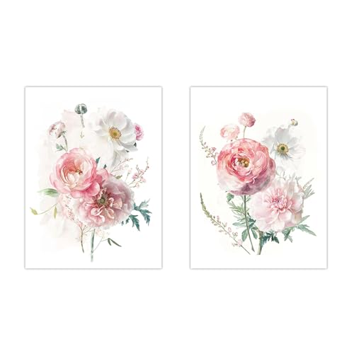 Tableau sur toile fleurs DRW pour habiller un mur blanc vide 40x40 - 2
