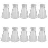 SOLUSTRE 10 Sets Weithalsflaschen 100 Ml aus Transparentem Pp mit Schwammverschluss Graduierte Laborfläschchen für Drosophila Kulturen Tropffest und Stapelbar