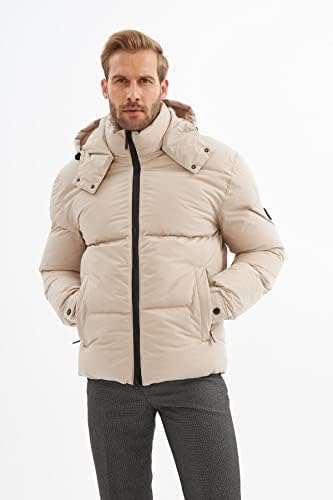 Danger Erkek Su Geçirmez Çıkarılabilir Kapüşonlu Şişme Mont Taş-720DNGR-XL - Görsel 2