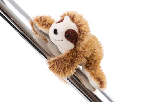 NICI MagNICI sloth Slobby 12cm brown - Cuddly soft toy with magnet - magnetic animal for fridge, blackboard, metal & much more great gift idea