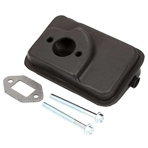 Edelstahl Abgasschlauch Schalldämpfer Set, Asudaro Standheizung Schalldämpfer Abgasrohr Schalldämpfer Kit Metall Auspuffrohr mit Schraube Kompatibel mit 47cc 49cc 2-Takt-Mini-Bike,Schwarz