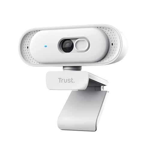 Ovala 2K QHD Webcam PC con Microfono, Filtro Privacy, 75°Angolo di Visione, USB-C/USB-A, Fuoco Fisso 30 FPS, Riduzione del Rumore, Videocamera per PC Mac Windows Desktop Skype Zoom Teams, Bianco